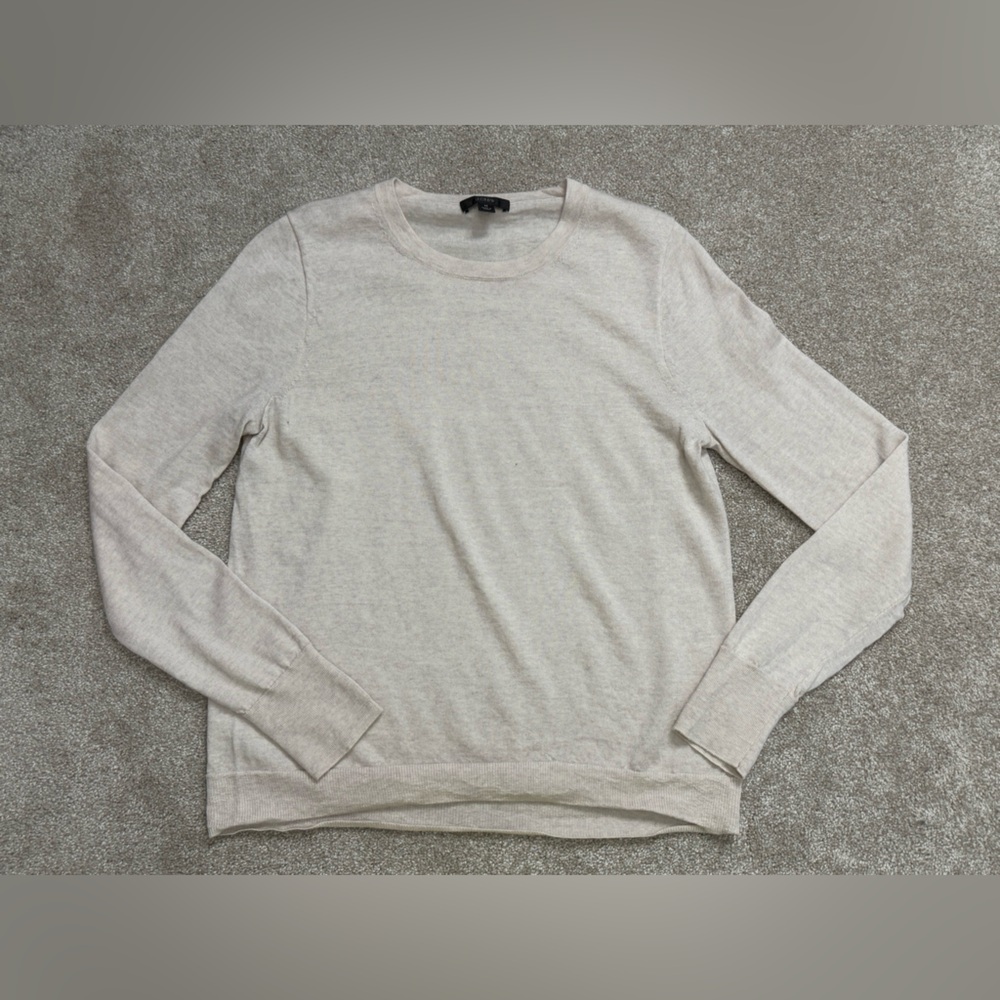 J. Crew Long Sleeved, Crew Neck Sweater - size Medium - Heathered Oatmeal